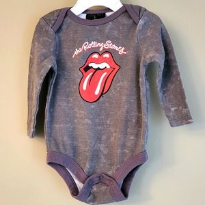The Rolling Stones grey long sleeved onesie/bodysuit